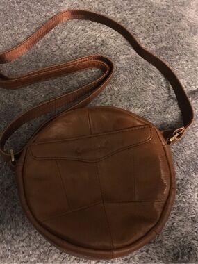 Cobbler Legend womens brown leather round bag